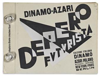 FORTUNATO DEPERO (1892-1960). FUTURISTA. Bolted book. 1927. 9½x12½ inches, 24x13¾ cm. Editions Dinamo, Milan.